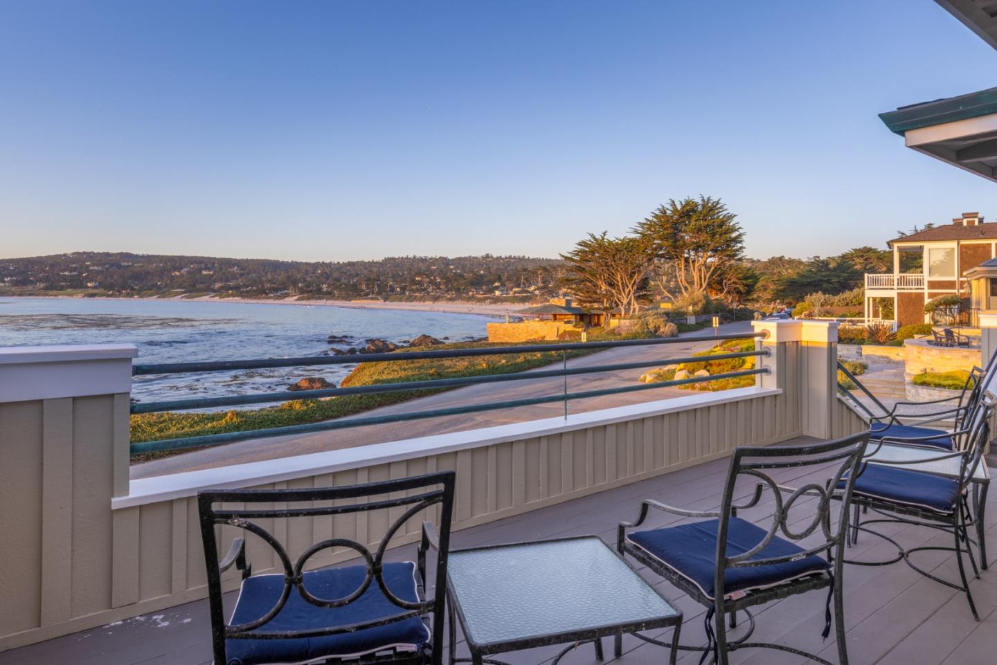 26177 Scenic Road Carmel, CA 93923 - Photo 20 of 30 a view of a chairs and table in a terrace
