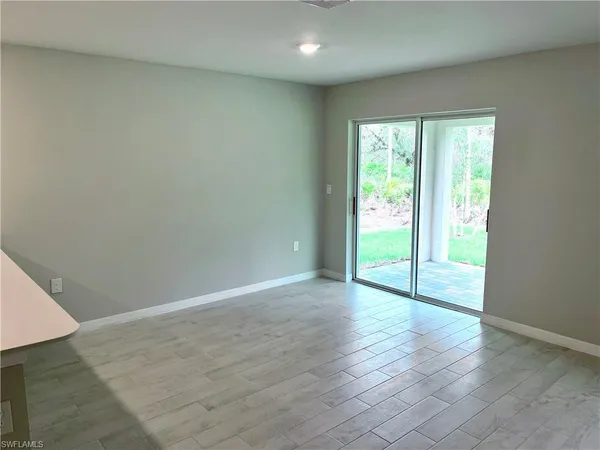 an empty room with a window