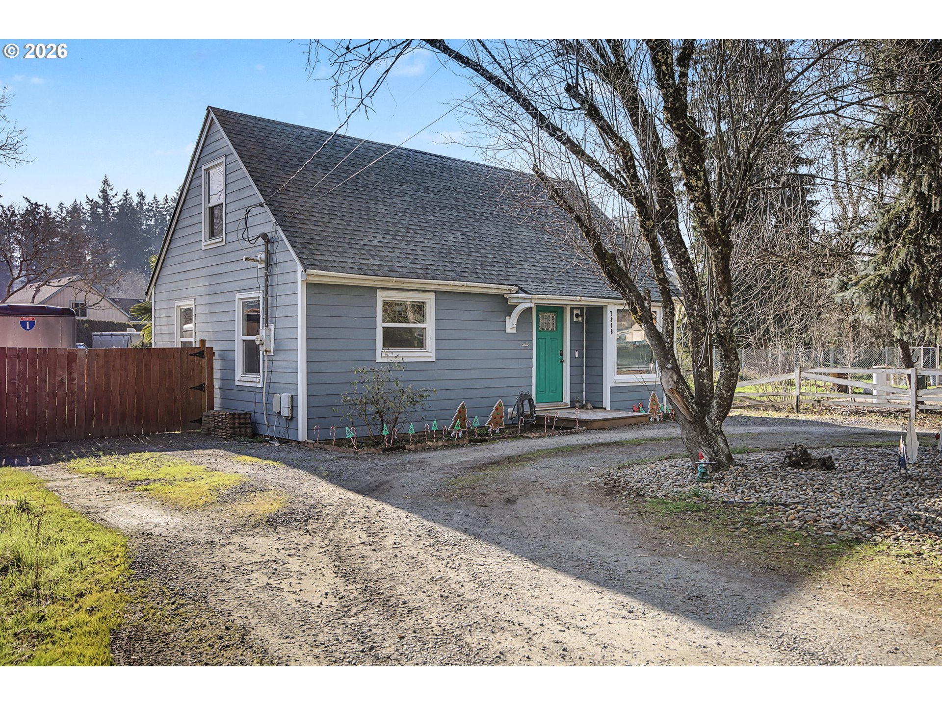a backyard of a house