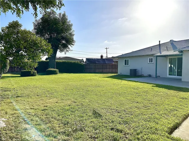 a view of an outdoor space and swimming pool