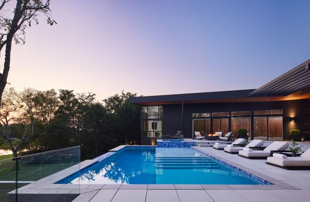 a view of outdoor space yard deck patio and fire pit