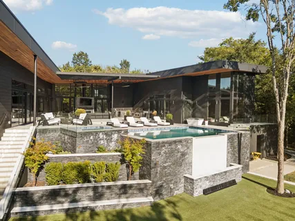 a front view of a house