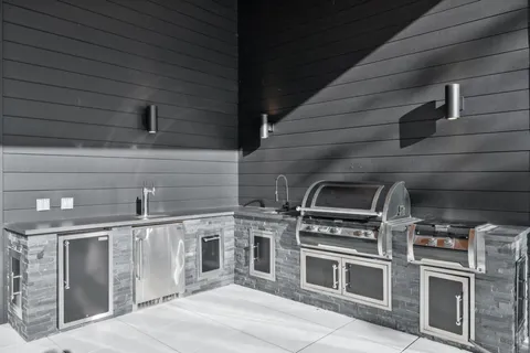 a view of park with ocean view