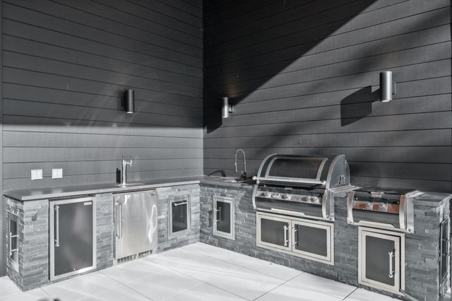 a view of park with ocean view