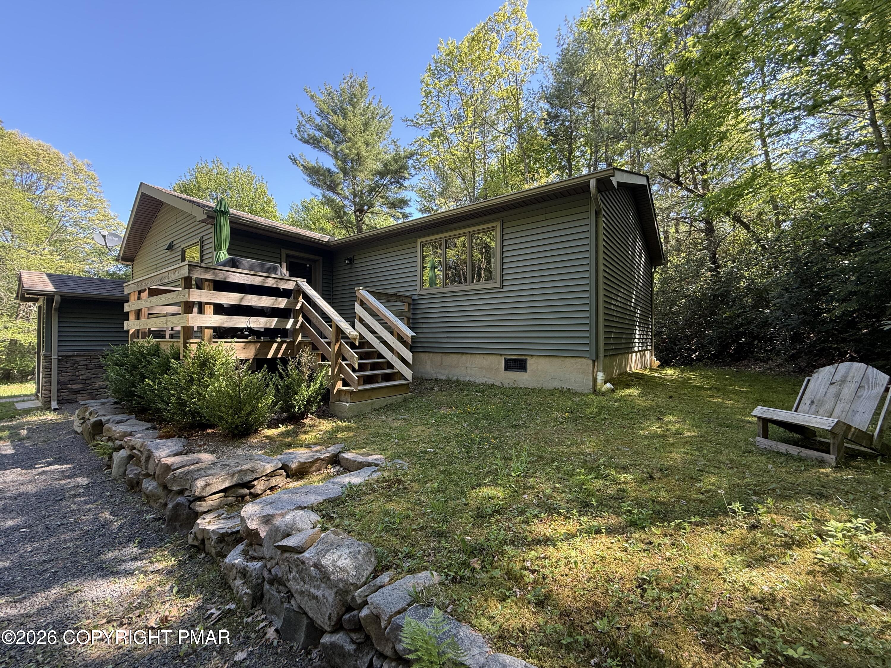 115 Warkes Road Pocono Lake, PA 18347 - Photo 3 of 29 back yard