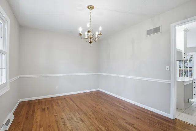 an empty room with an entryway