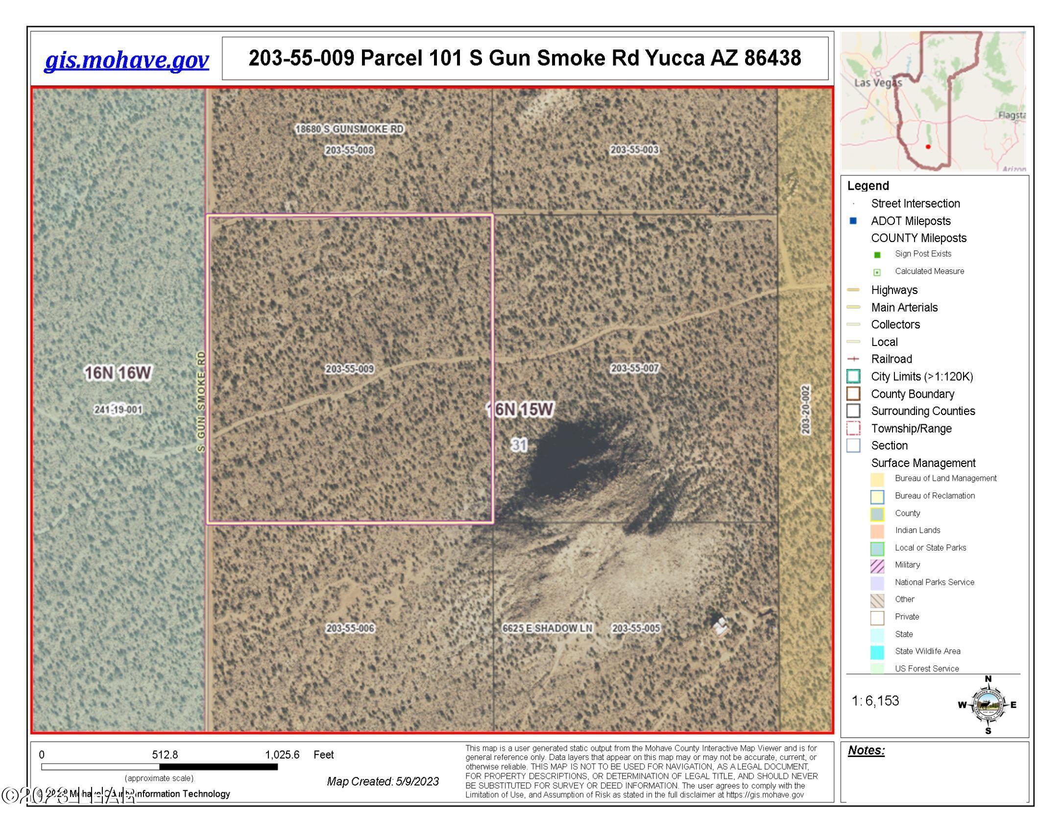 101 South Gunsmoke Road Yucca, AZ 86438 - Photo 14 of 67 203.55.009 Map photo