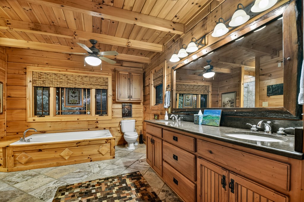 300 River Road Cherry Log, GA 30522 - Photo 11 of 119 a bathroom with a sink and a large mirror