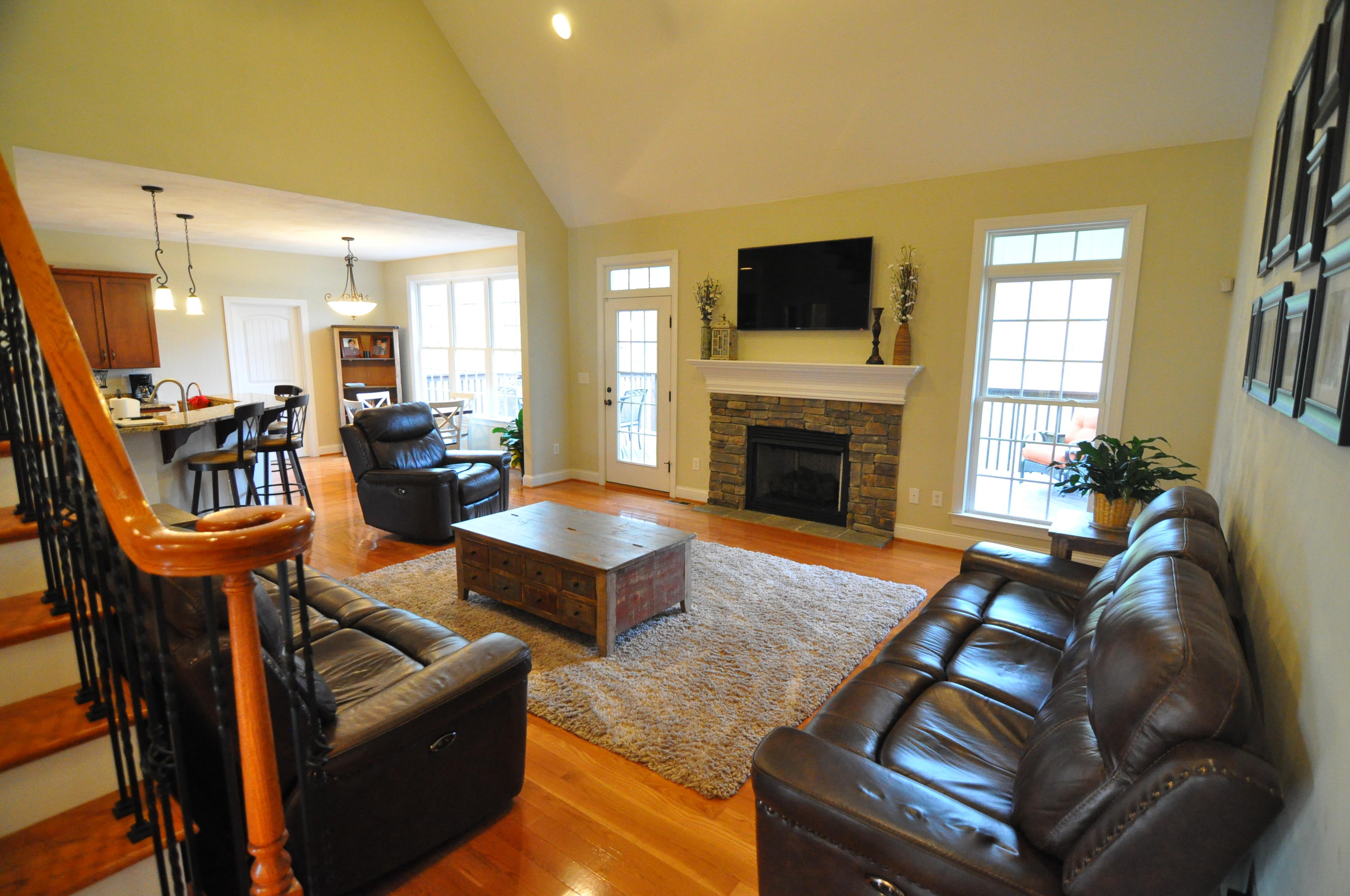 632 Thornblade Way Blue Ridge, VA 24064 - Photo 4 of 41 a living room with furniture fireplace and flat screen tv