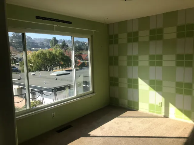 a view of a door and an outdoor space