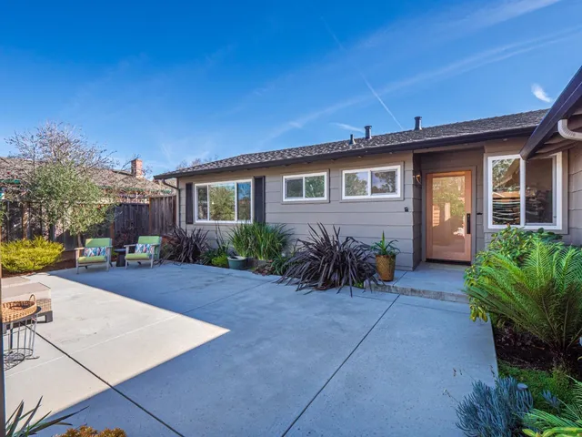 a view of a house with a patio