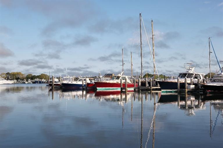 126 Waterfield Road Osterville, MA 02655 - Photo 24 of 28 a group of boats are docked in a harbor
