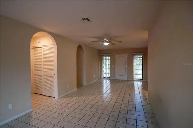 a view of a room with window