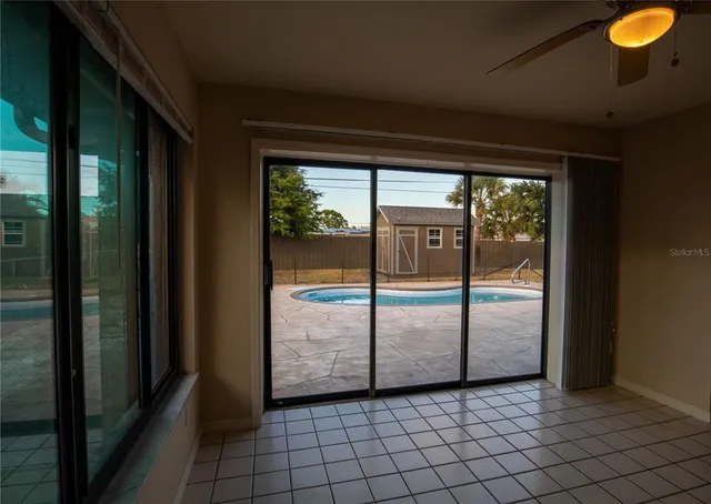 a view of a room with window