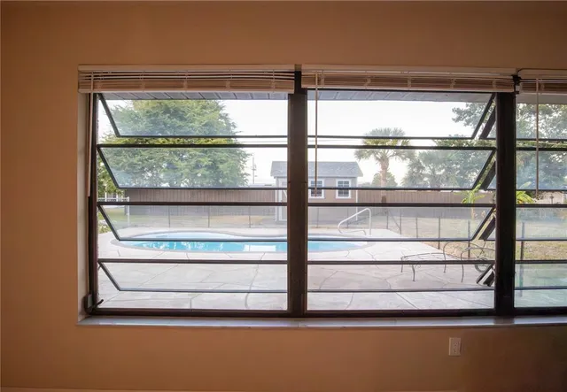 a view of a window in a room