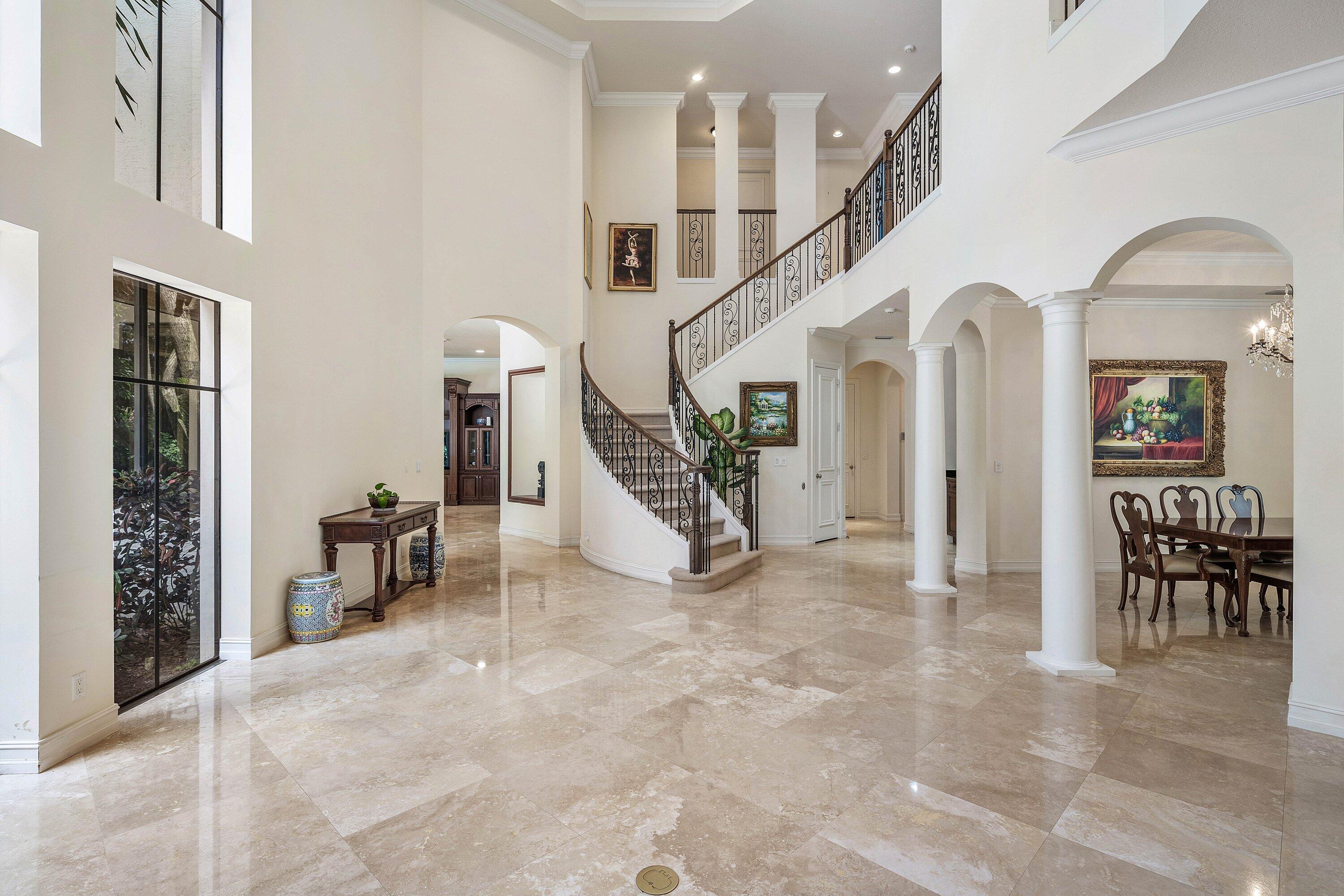 17738 Lake Azure Way Boca Raton, FL 33496 - Photo 6 of 51 Foyer-and-Curved-Staircase