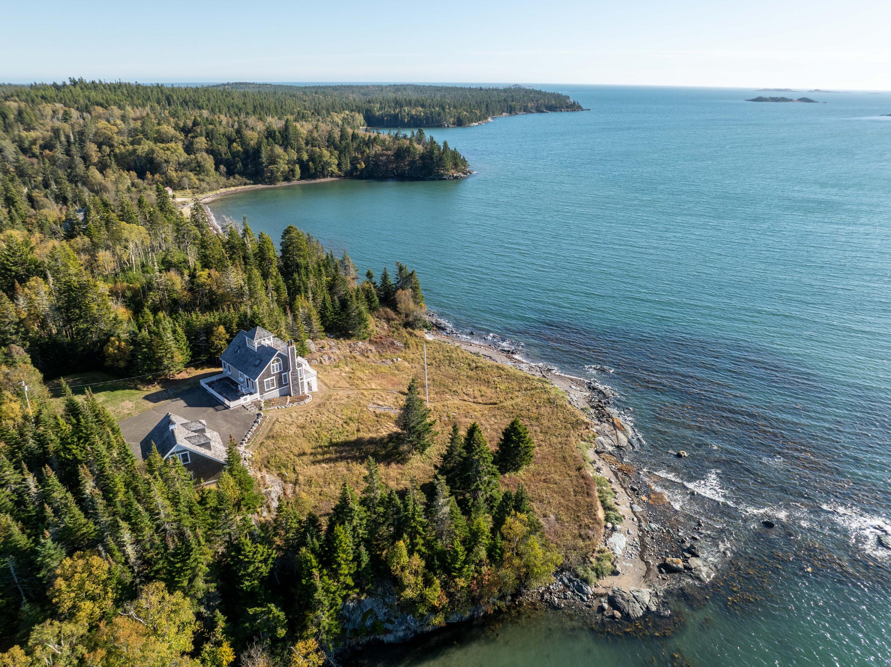 613 Yoho Head Road Machiasport, ME 04655 - Photo 87 of 97 Aerial of Property & Shoreline