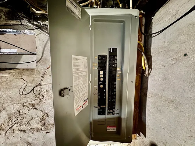 a bathroom with a shower and a mirror