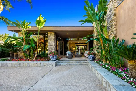 a view of a dining area with furniture