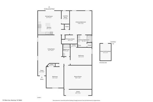 $280,000 | 717 Blair Avenue, Bastrop, TX 78602