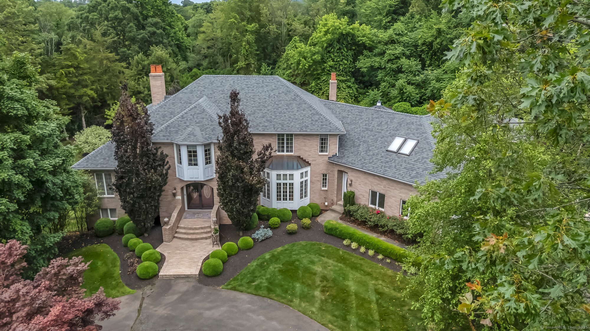 a aerial view of a house