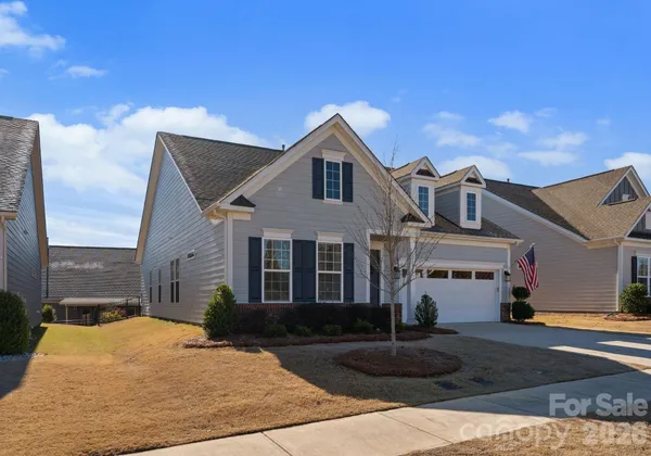 a front view of a house with entertaining space