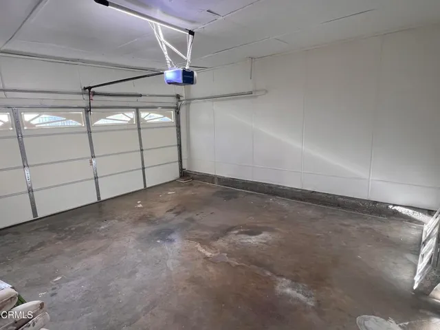 a view of a garage