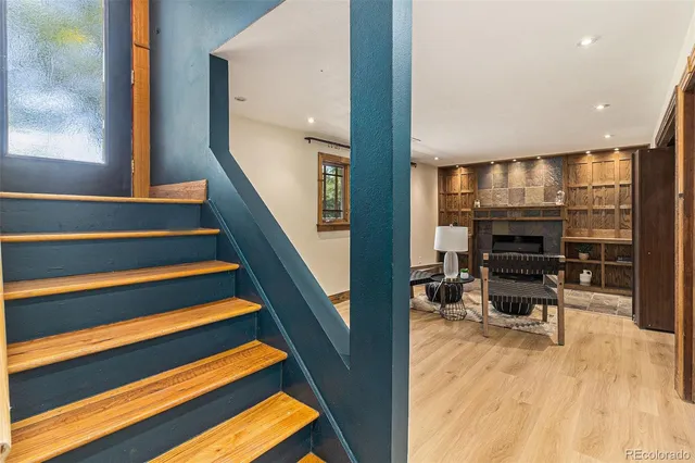 a view of dining room with furniture