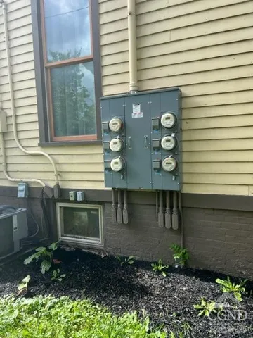 a front view of a house with windows