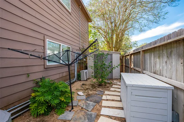 a backyard of a house