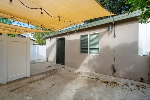 a backyard of a house