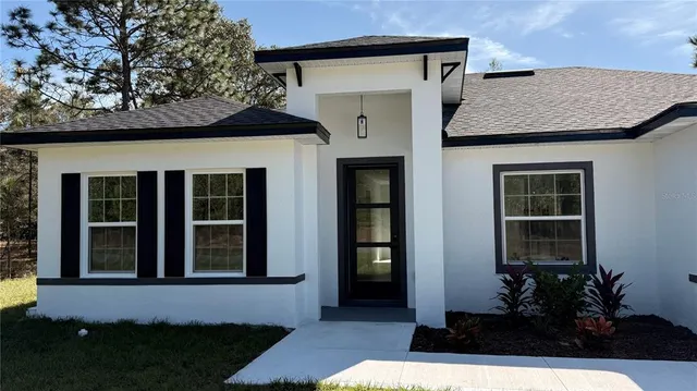 a front view of a house