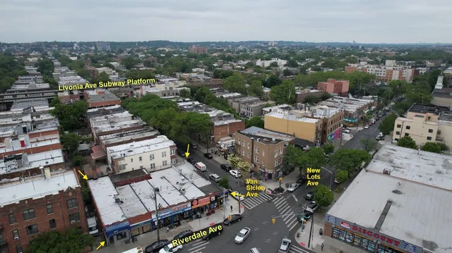 an aerial view of multiple house