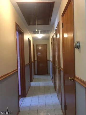 a view of a hallway with a elevator