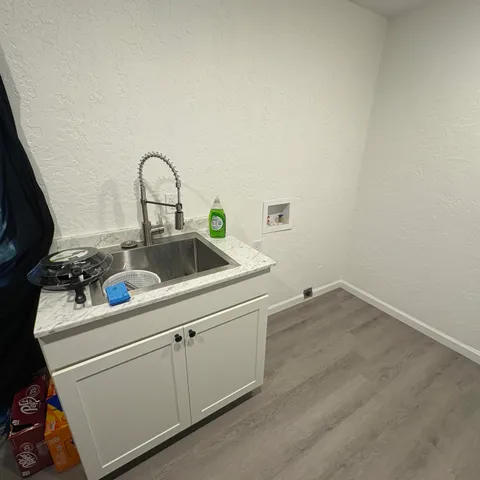 a view of a yard with trees