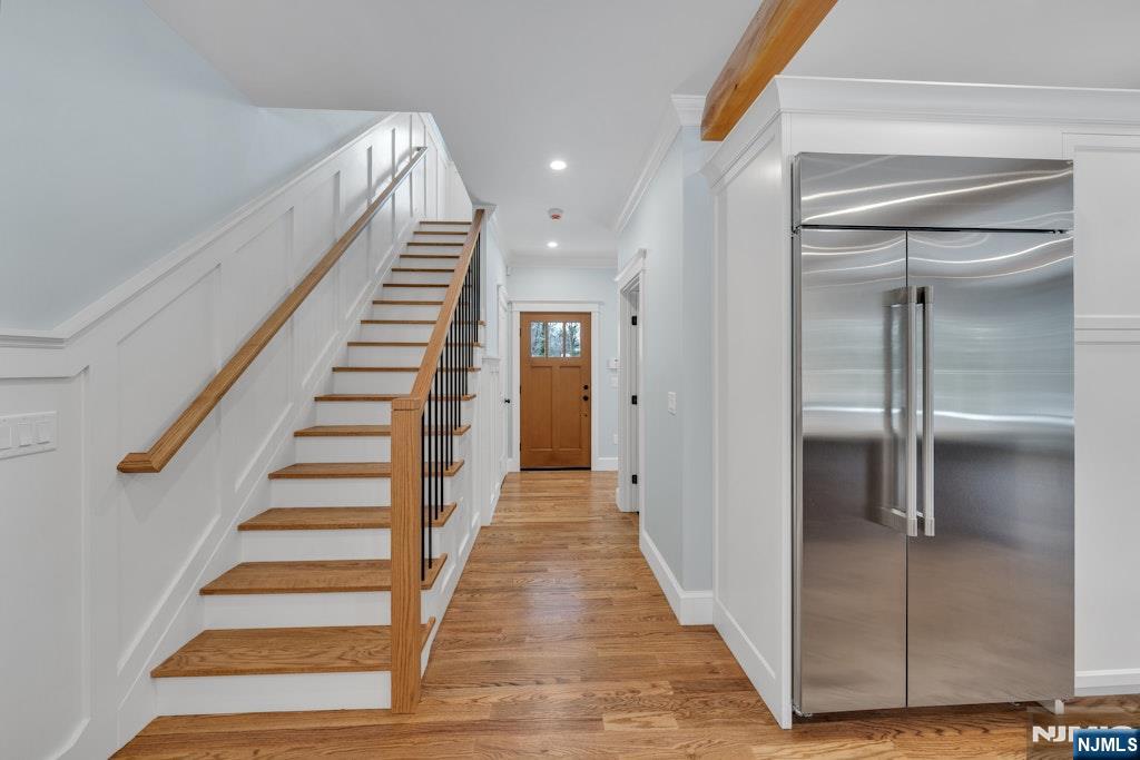 28 North Street Ramsey, NJ 07446 - Photo 21 of 50 a view of a hallway with wooden floor and entryway