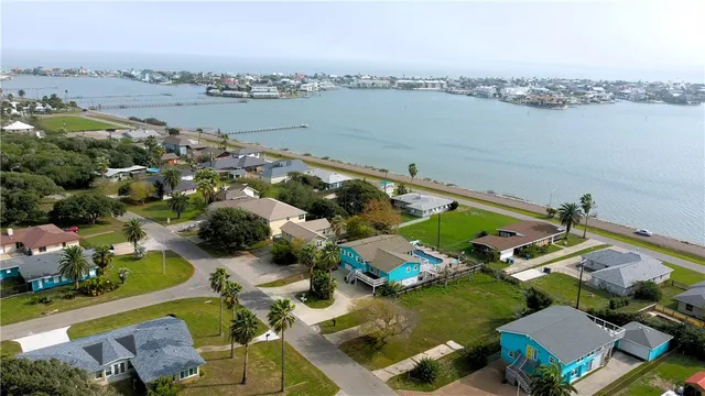 a view of a lake with a terrace