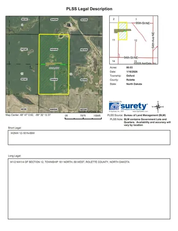$1 | 95 St Ne Parcel 3 Rolla Nd 58367, Rolla, ND 58363