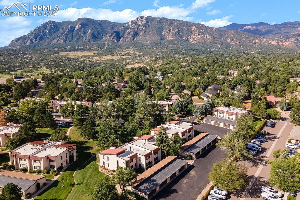 3105 Broadmoor Valley Road, Unit D Colorado Springs, CO 80906 - Photo 24 of 27 an aerial view of residential houses and outdoor space