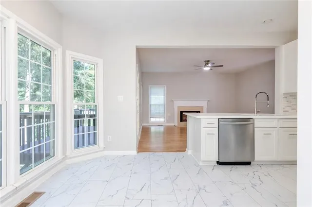 a view interior of kitchen and stove