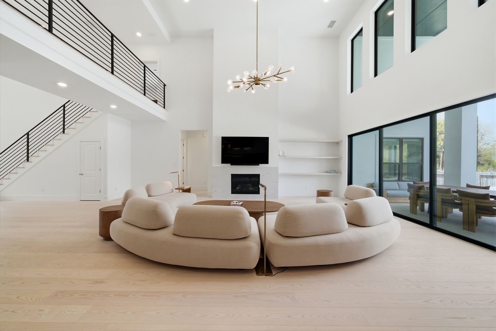 4906 Lagos Lagoon Way Spring, TX 77389 - Photo 11 of 48 Elegant living room featuring upgraded Austrian Birch hardwood floors that flow seamlessly throughout the home
