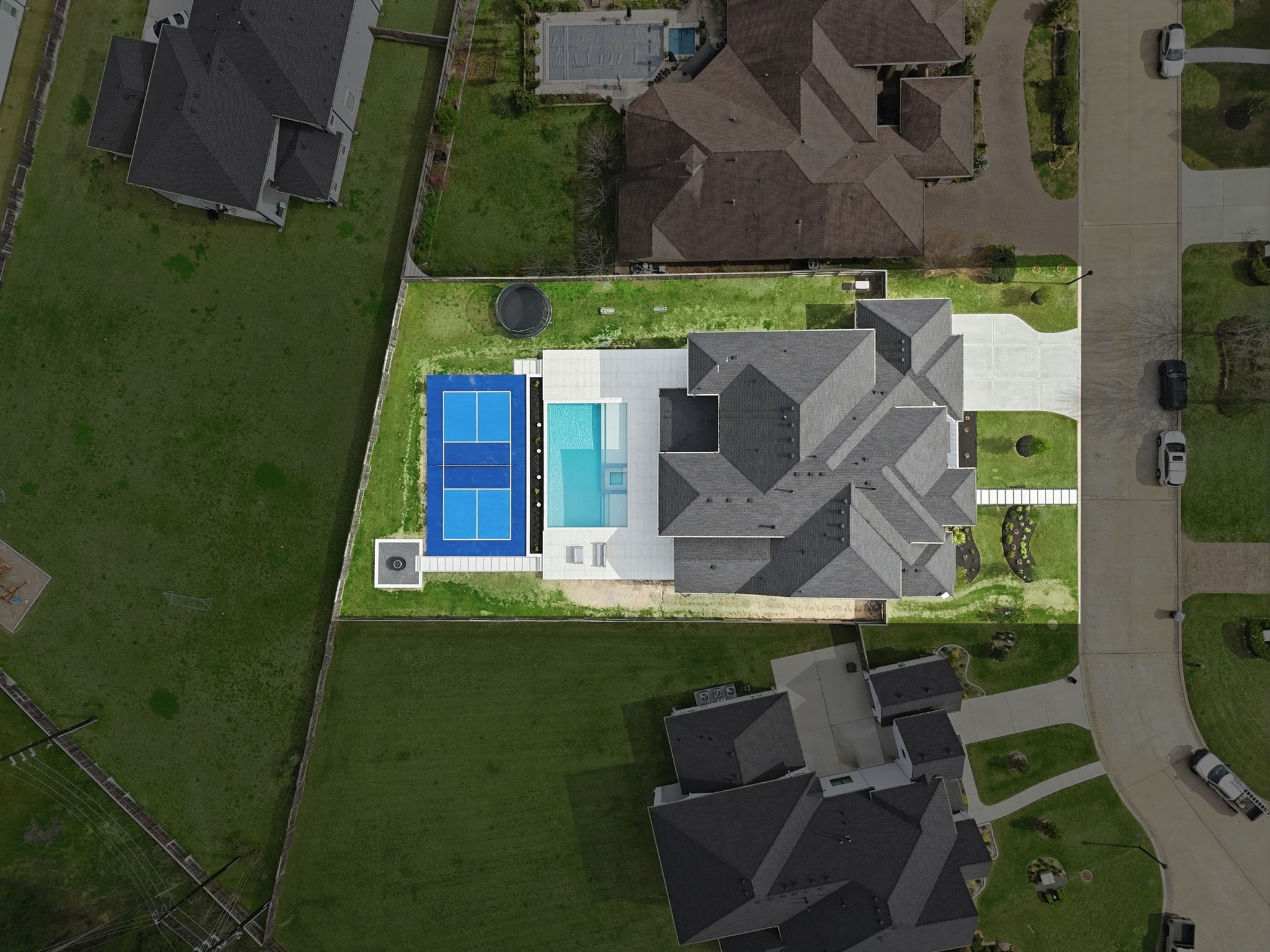 4906 Lagos Lagoon Way Spring, TX 77389 - Photo 45 of 48 Bird’s-eye view of backyard highlighting privacy and open space.