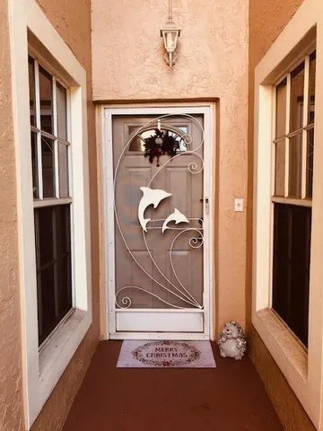 a view of front door of house
