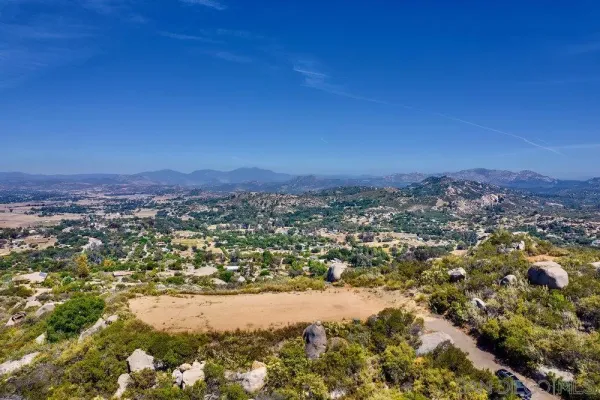 a view of city and mountain