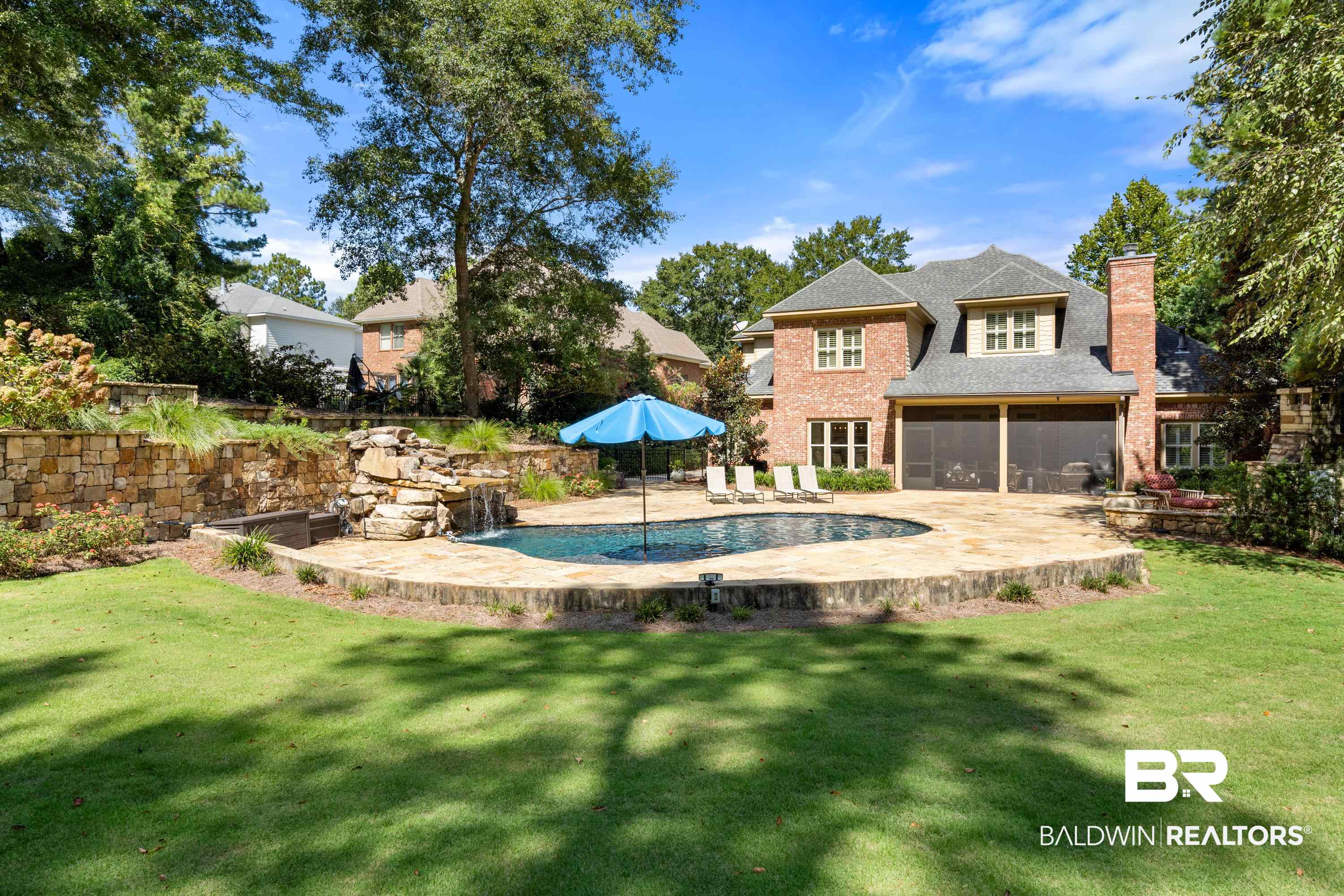 30057 Dolive Ridge Daphne, AL 36527 - Photo 41 of 55 View of swimming pool with a sunroom, a yard, and a patio