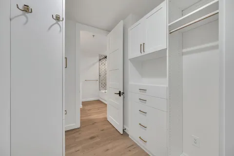 a view of a walk in closet