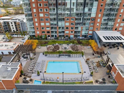 a view of a terrace with sitting area