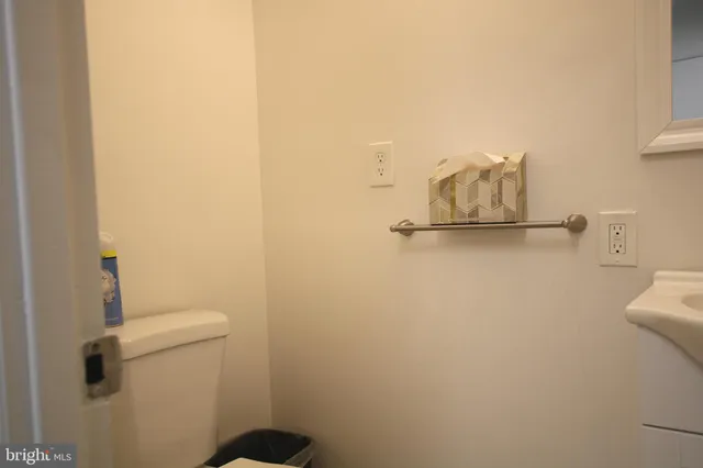a bathroom with a toilet