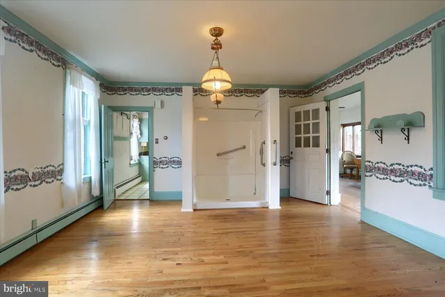 a outdoor space with balcony and fireplace