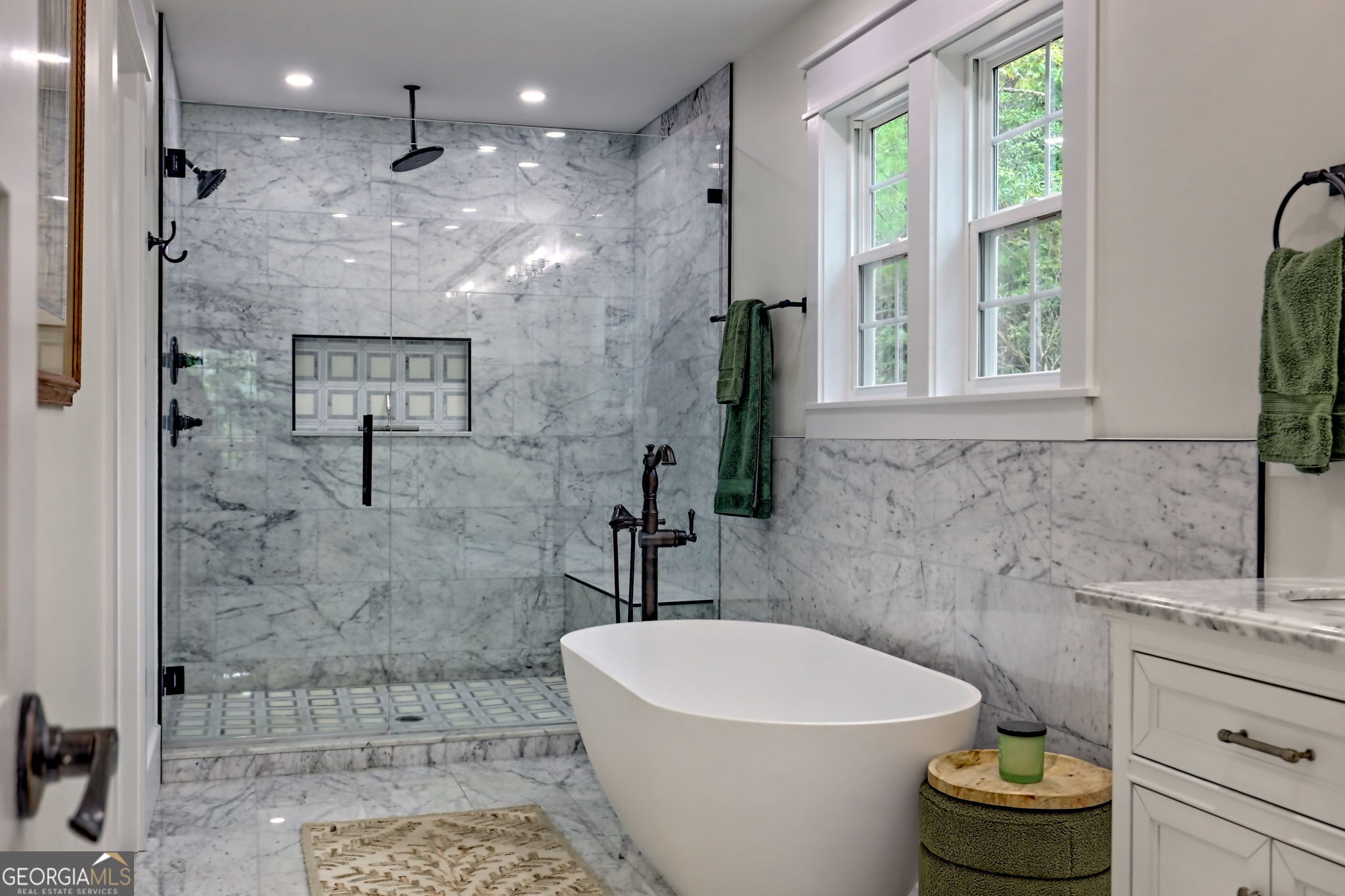 63 Redwood Lane Tiger, GA 30576 - Photo 44 of 84 a bathroom with a sink a toilet and a mirror